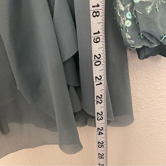 Weissman Dance Costume sage green sequin appliqué Saint Honesty 13413 Child MC - Picture 8 of 10